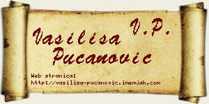 Vasilisa Pucanović vizit kartica